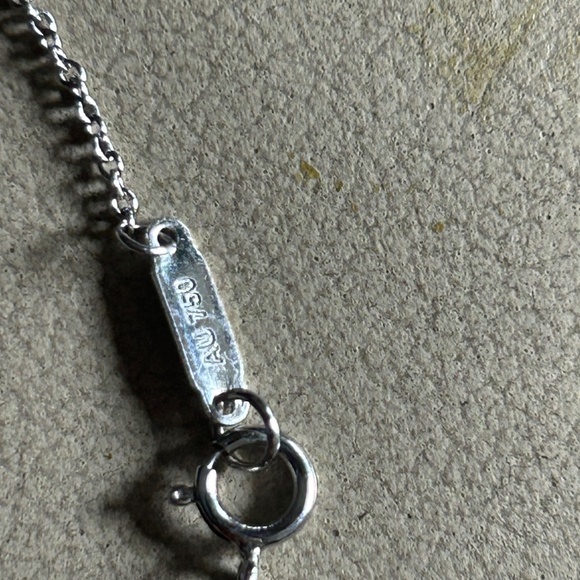 Tiffany & Co 18k white gold and diamonds cross with necklace - Picture 6 of 9